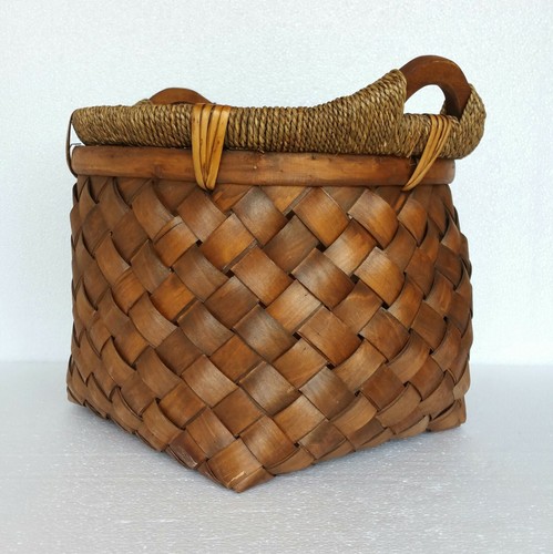 Rattan wicker basket vintage - rattan,