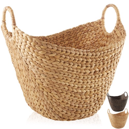 Large hyacinth boat baskets - large,