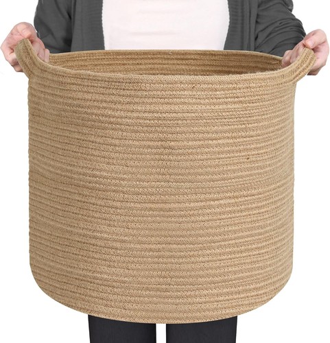 Large wicker storage basket - large,