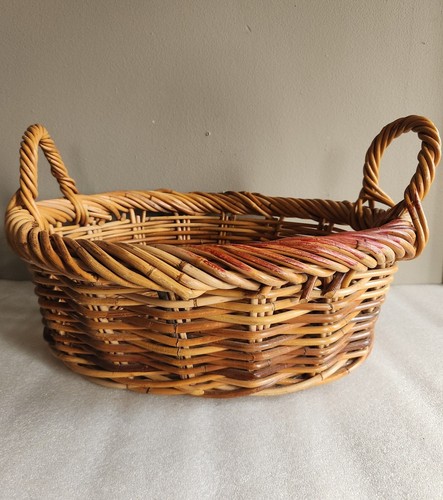 Vintage wicker basket with - wicker,