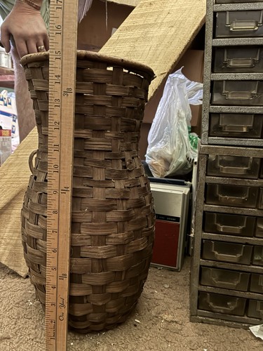 Large brown round - large, wicker