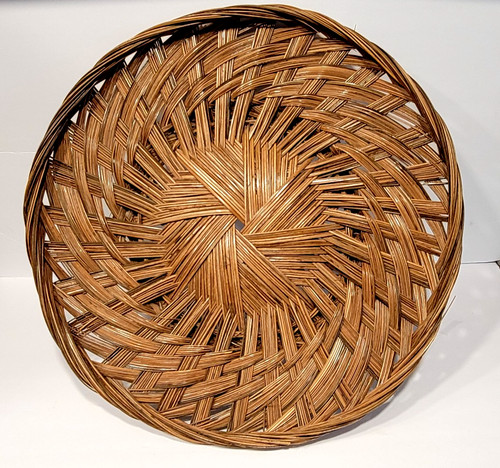 Round wicker basket - round, 18"