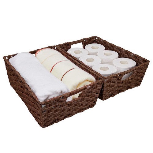 Large wicker storage basket - large,